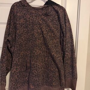 Maurices Gray and Brown Patterned Top XXL